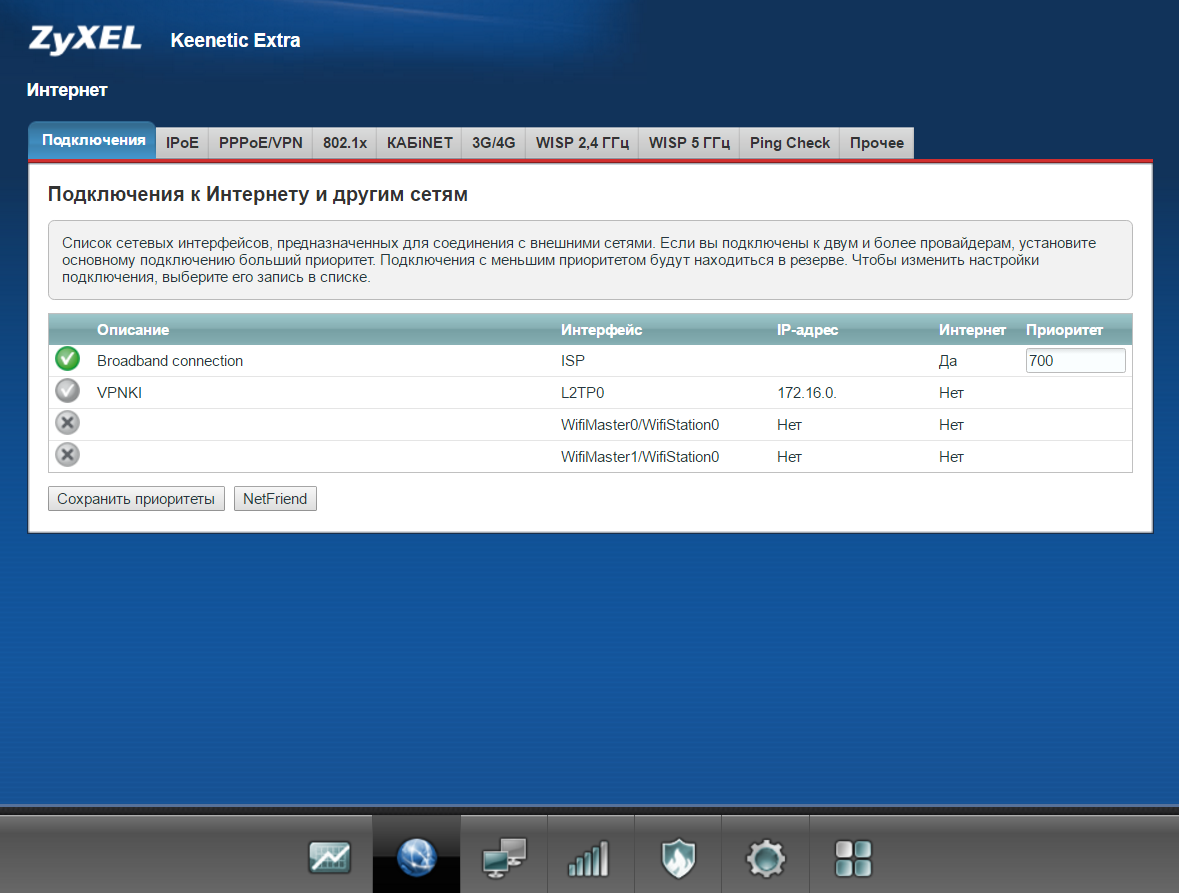 Активное L2TP/IPSec подключение